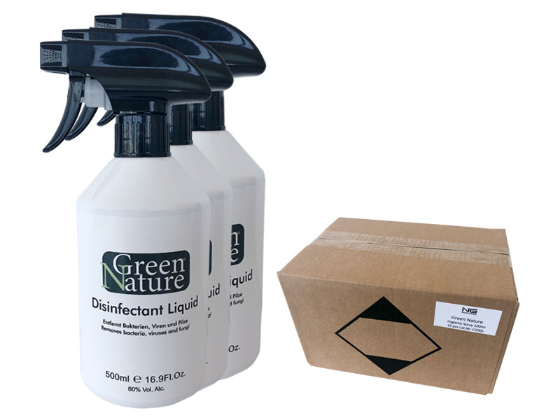Handdesinfektionsmittel "Green Nature"<br>im Vorteilspack - 24 x 500ml